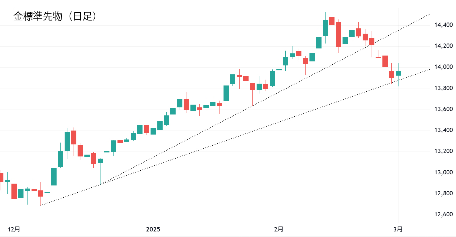 金標準先物（日足）