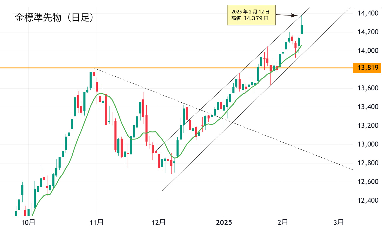 金標準先物（日足）
