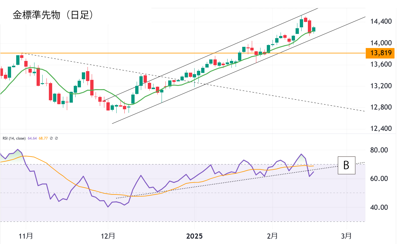 金標準先物（日足）