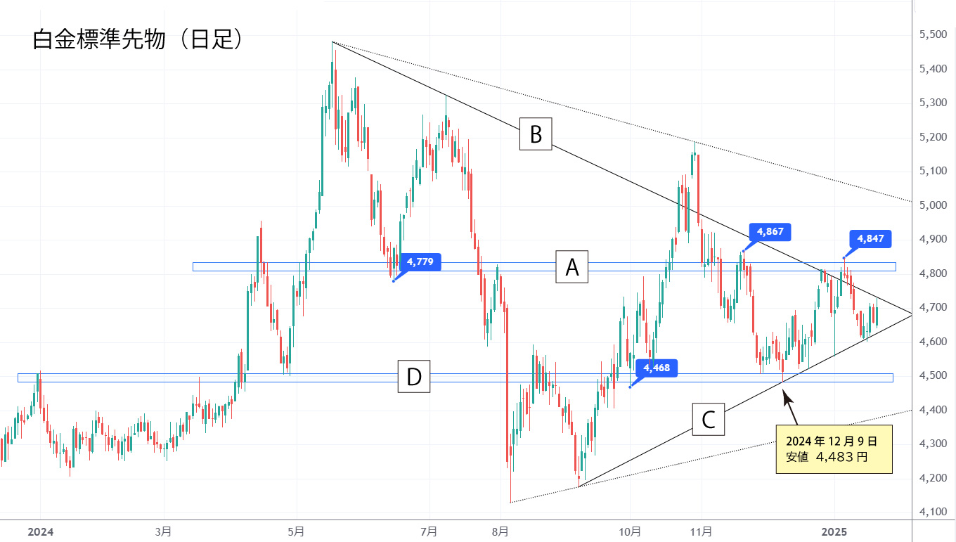 白金チャート（日足）
