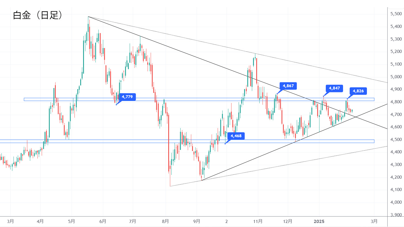 白金標準先物（日足）